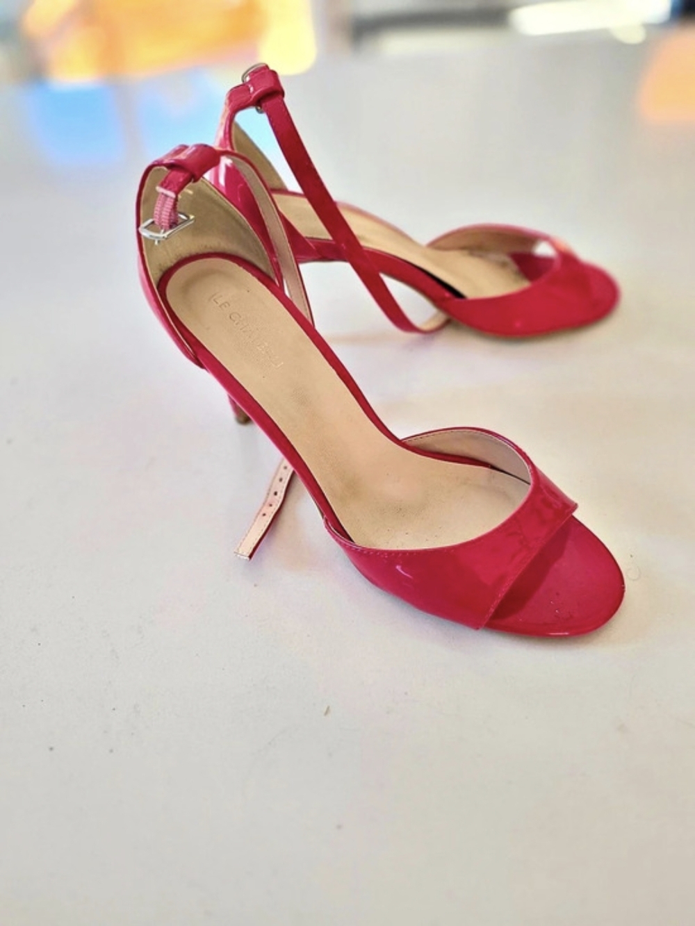 Le Château Pink Patent Ankle Strap Heels EU 40